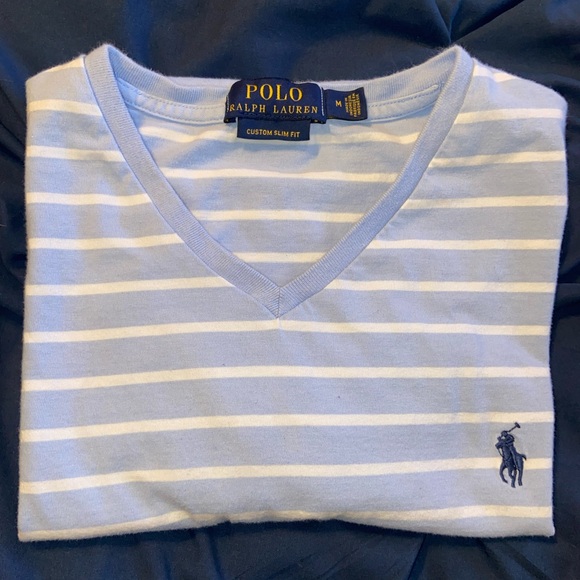 Polo Ralph Lauren Light Blue Striped Short Sleeve Shirt - Picture 2 of 7